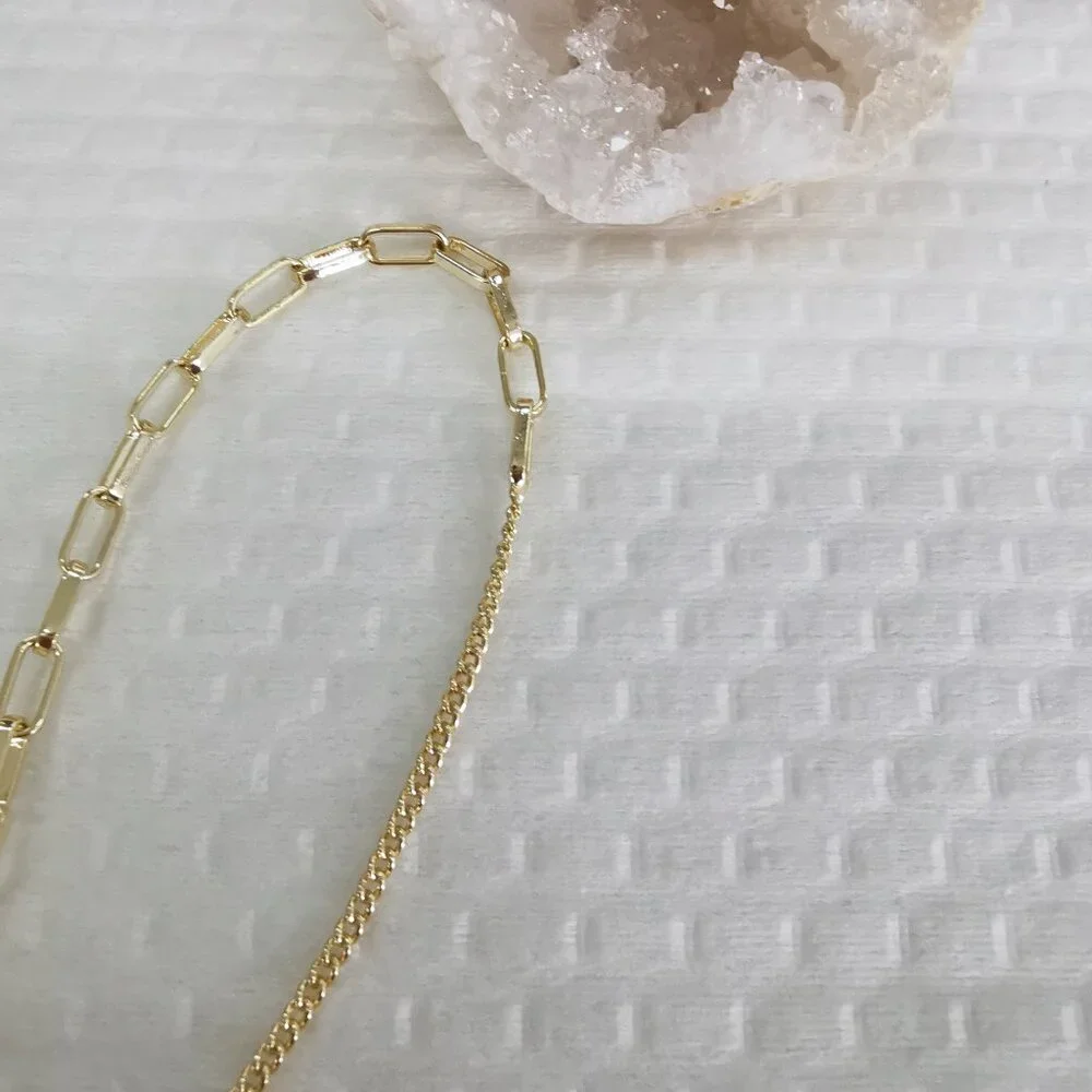 New Gold kendra scott Leighton Convertible Chain Necklace White Pearl - Picture 4 of 4